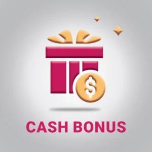 Cash Bonus - A gift box with a dollar symbol representing a cash reward.