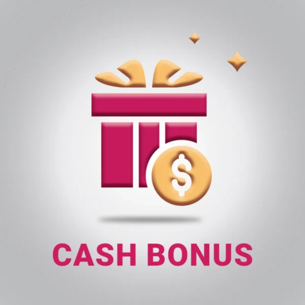 Cash Bonus - A gift box with a dollar symbol representing a cash reward.